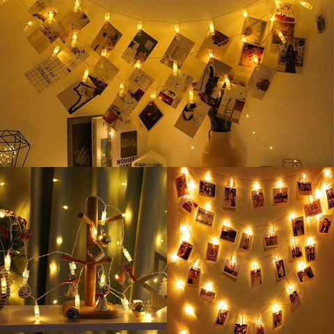 ClipGlow LED Fotolampe - Magische Lichterkette mit Fotoclips