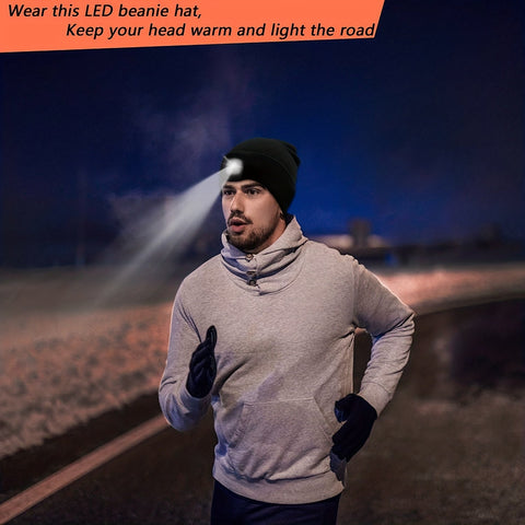 Unisex Beanie mit LED Licht – Praktische Beleuchtung für Abendspaziergänge