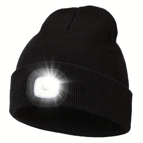 Unisex Beanie mit LED Licht – Praktische Beleuchtung für Abendspaziergänge
