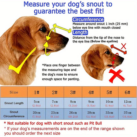 Verstellbarer Hundemaulkorb – Atmungsaktiv und Sicher für Training und Spaziergänge