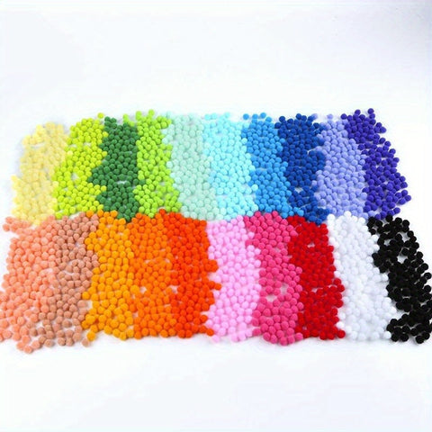 DIY Pom Poms Set – 2000 Stück für kreative Bastelprojekte