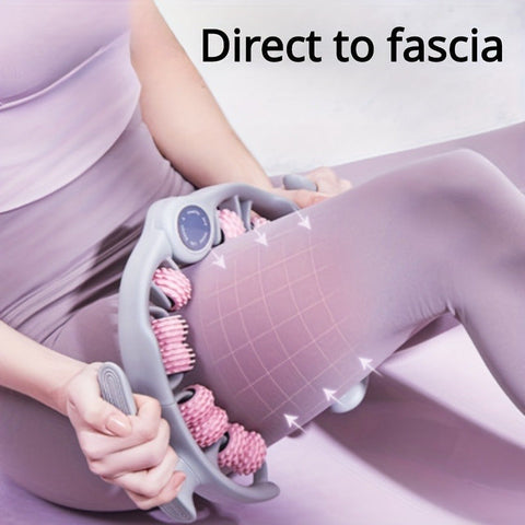 FlexiRoller 14-Rollen Massageroller – Tiefe Muskelentspannung mit Beinklemme