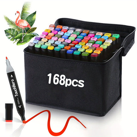 TouchHero 168 Farben Alkoholmarker Set – Professionell und Vielseitig