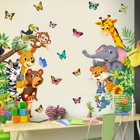 Bunte Tier Wandsticker - Spielspaß für die Kinder