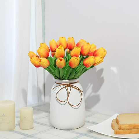 Set aus 15 Realistischen Kunst-Tulpen – Perfekt für Hochzeiten und Saisonale Dekorationen