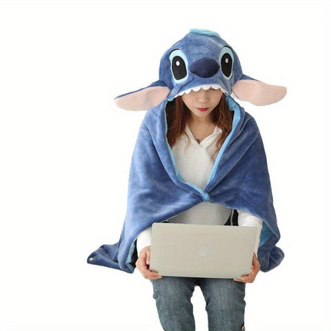 Disney Stitch Hoodie Decke – Warm und Niedlich für Sommerfilmabende oder Feiertage
