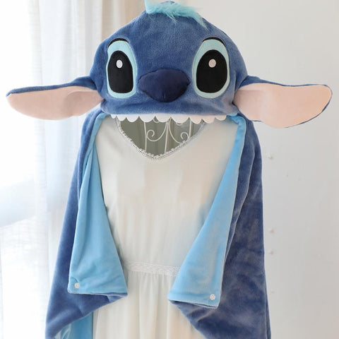 Disney Stitch Hoodie Decke – Warm und Niedlich für Sommerfilmabende oder Feiertage
