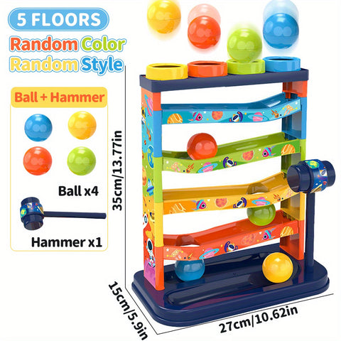 Buntes Ballen-Rolsystem – Lernspielzeug für Kinder