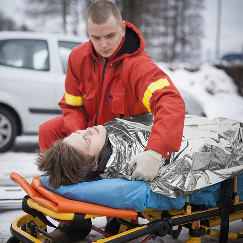 ThermoShield Notdecke - Kompakt und wasserdicht, für optimale Wärmehaltung