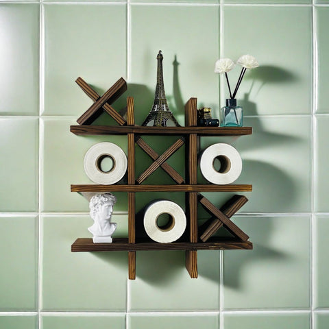 Rustikaler Holz-Toilettenpapierhalter – Inspiriert von handwerklicher Holzarbeit