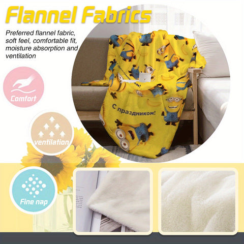 Minions Fleece Decke - Weiche & Warme Flanelldecke für Kinder