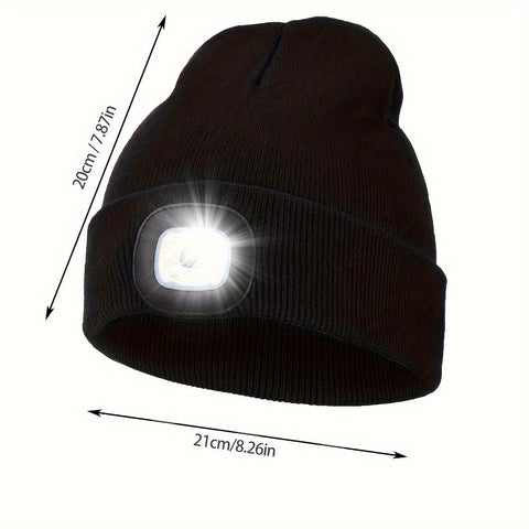 Unisex Beanie mit LED Licht – Praktische Beleuchtung für Abendspaziergänge