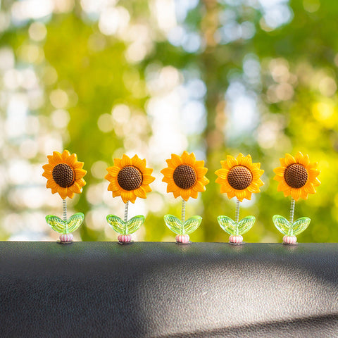 SunnyRide - Niedliches Sonnenblumen-Autoornament