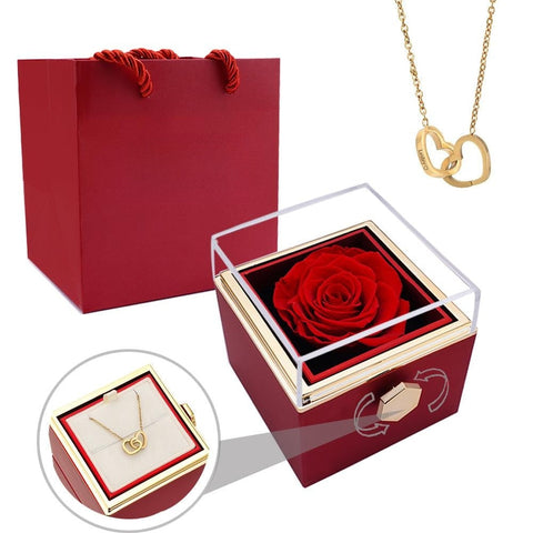 Amors Blumenbox – Ewige Rose mit Gravur für den Valentinstag