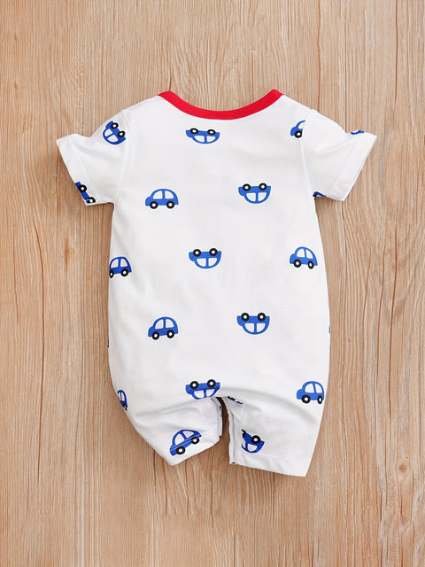 Verspielter Auto Babystrampler für Babys – Perfekt für Sommerabenteuer