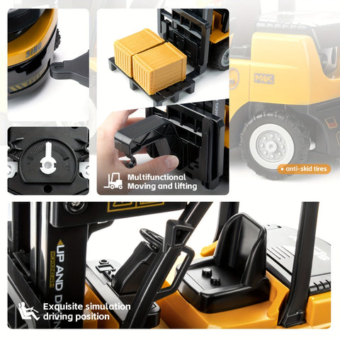 Schwere Duty Fernbedienung Gabelstapler – 1:24 Maßstab mit Lichtern & Anhänger