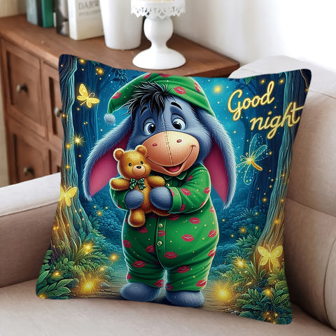Eeyore Plüsch Kissenbezug - Verspielt Doppelseitiges Design mit Reißverschluss für Wohnzimmer und Schlafzimmer