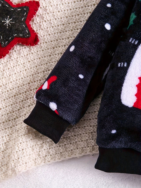 Süßes Weihnachts-Flanellen-Set - Für einen Festlichen Look für Ihr Kind