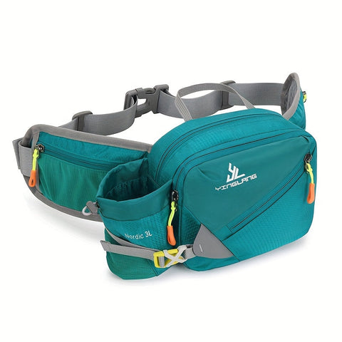 Vielseitige Lauf-Hüfttasche mit Wasserflaschenhalter – Langlebiges Nylon mit Reißverschlüssen für Wandern und Marathons