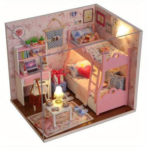 Verzauberndes Mädchenzimmer Puppenhaus - Niedliches und Detailliertes DIY-Modell