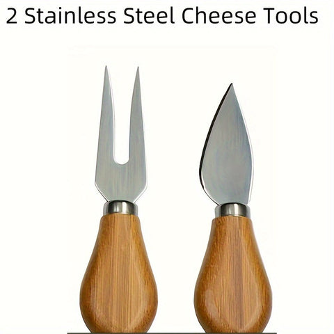 Bamboo Delights Käse- und Snackbrett Set – Originell und Praktisch für Gemütliche Momente