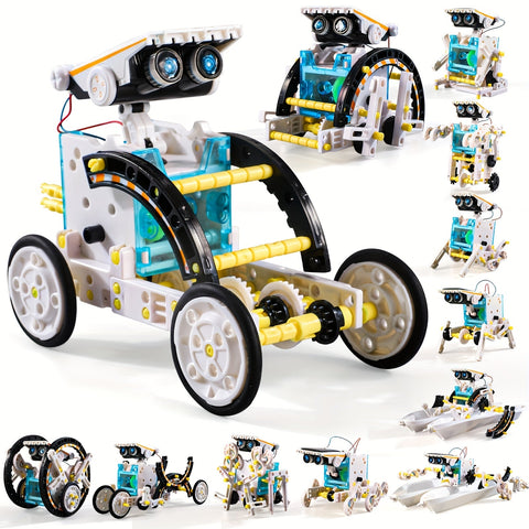 Solar Robo Builder - 12-in-1 Bildungsbau-Spielzeug mit Solarenergie