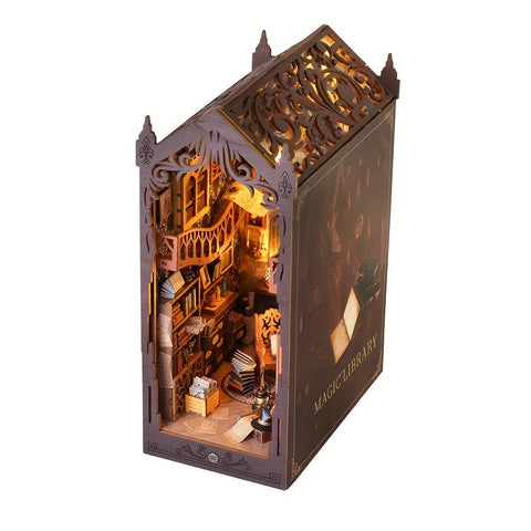 Magisches Bücherhaus – 3D Holzpuzzle für kreative Baumeister