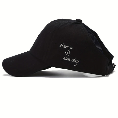 Damen Baseballcap mit Pferdeschwanzöffnung – Leicht und Atmungsaktiv