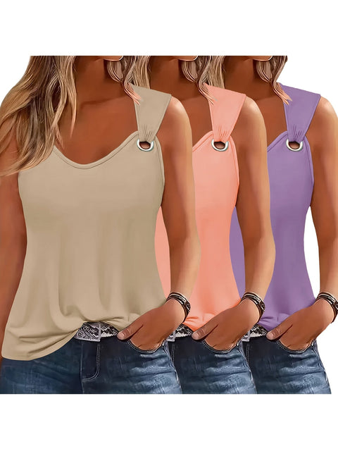 Damen Tanktops 3-Pack – Sommerfest und Locker