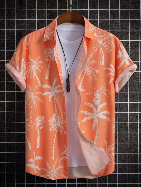 TropicWave Palmprint Hemd – Lässig und Stilvoll für Herren