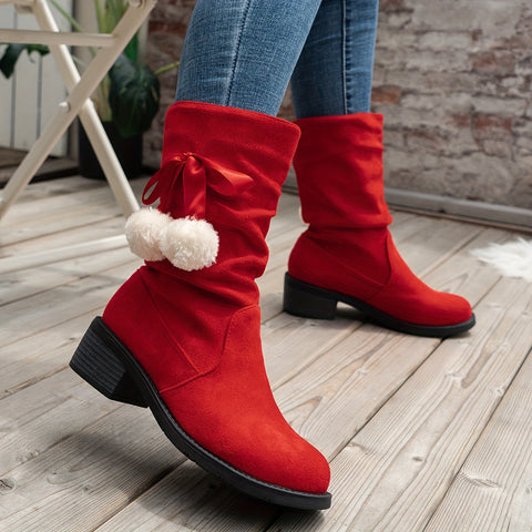 Femke Winterstiefel mit Pompom - Für einen verspielten Winterlook