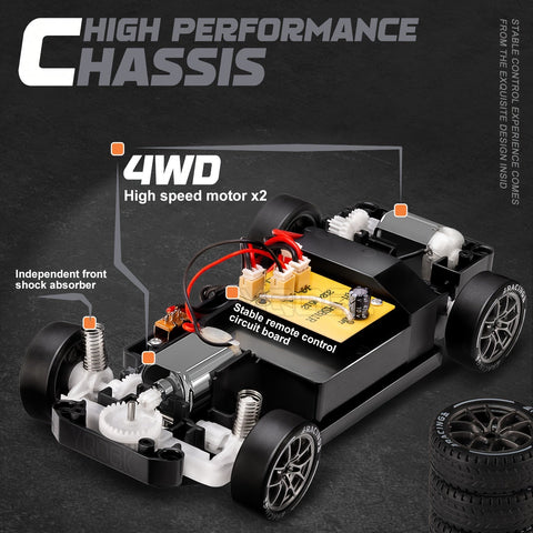 Ultimate Drift Racer 1:24 - RC Auto mit Beleuchteten Rädern