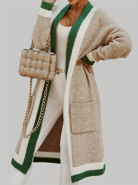 Charlotte Lange Gestrickter Cardigan - Vintage-Inspiriert mit Bunten Akzenten