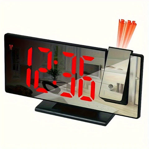 Digitale Spiegelwecker mit Projektionsfunktion – Großes LED-Display und multifunktionale Alarmfunktion