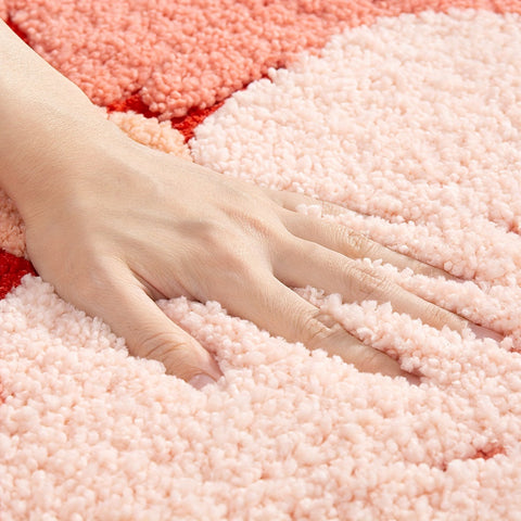 Fluffy Blumen Badezimmerteppich – Absorbierend und Weich für Extra Komfort