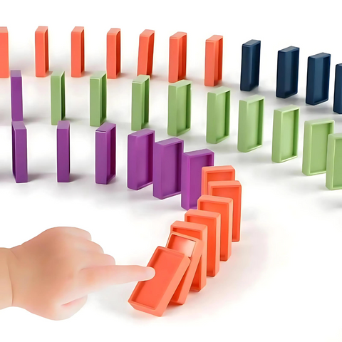 Automatische Dominoreihe - Spielspaß und Bildung