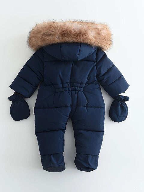Frosty Baby Overall – Luxuriöser Winter-Jumpsuit mit Kapuze für die kälteren Monate