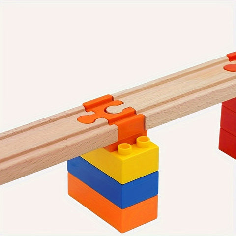 Set von 7-14 Bunt Holzgleisadaptern – Verstellbare Verbindungen für den Modellbau