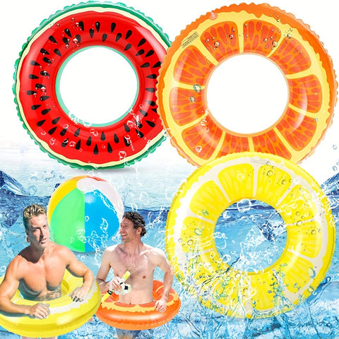 Frucht-Thema Aufblasbare Schwimmbad Floats – Set von 3 Strapazierfähigen Ringen