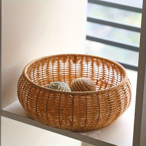 Rustikale Woven Aufbewahrungskorb mit Deckel - Vielseitig und Langlebig