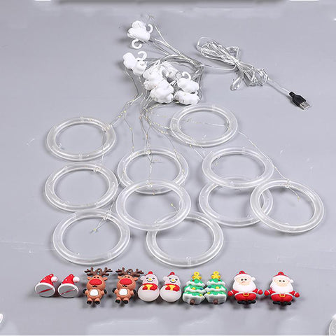 TwinkleJoy Weihnachtsbeleuchtung – LED Girlande mit Festlichen Figuren