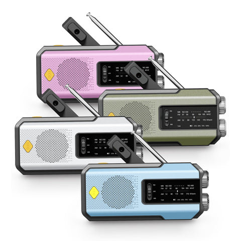 Daykit Tragbares AM/FM Radio – Mit Solarpanel und Taschenlampe