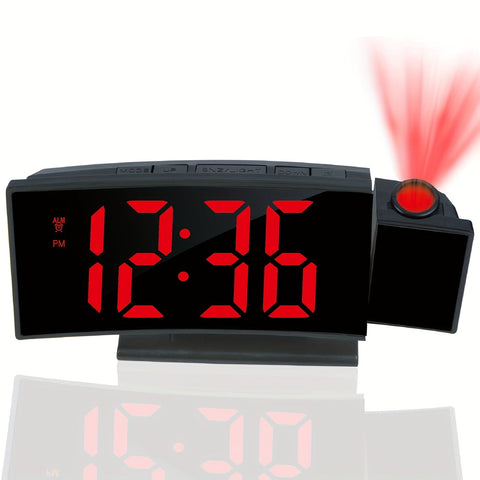 Digitale Projektionswecker – LED-Display und Schlummerfunktion mit einstellbarer Helligkeit