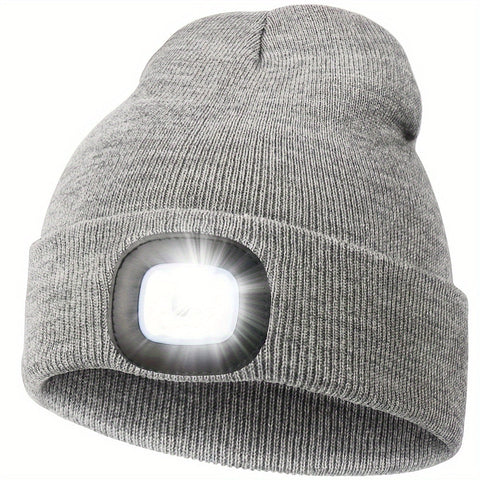 Unisex Beanie mit LED Licht – Praktische Beleuchtung für Abendspaziergänge