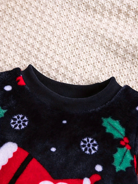 Süßes Weihnachts-Flanellen-Set - Für einen Festlichen Look für Ihr Kind