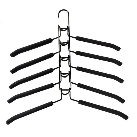 Multilayer Kleiderbügel Set – 5-in-1 Platzsparender Organizer mit rutschfesten Schaumstoffpolstern