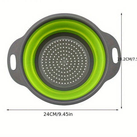 Faltbare Silikon-Sieb-Set – Perfekt für Pasta, Gemüse und Obst