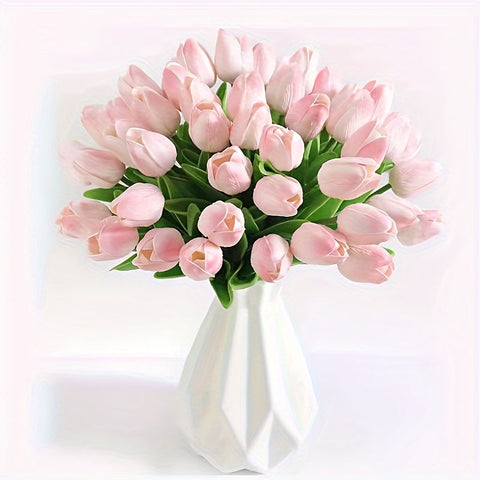 Set von 15 Realistischen Kunst-Tulpen – Perfekt für Hochzeiten, Feiern und Wohnungsdekoration