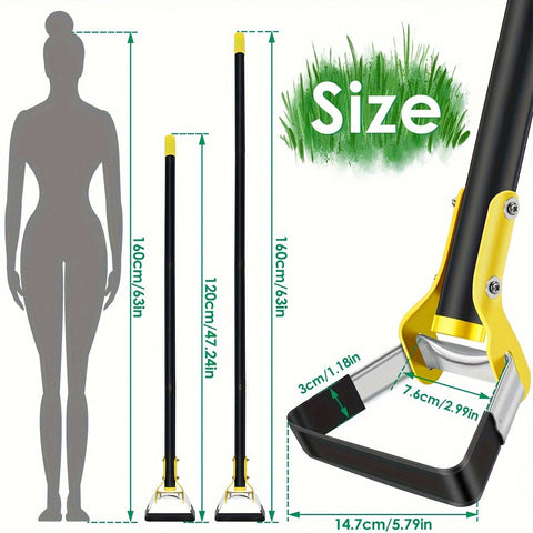 Edelstahl Ergonomisches Gartenwerkzeug mit Dreieckigem Kopf – Für Unkraut und Boden