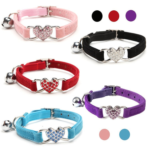 Funkelndes Herz Katzenhalsband – Fügen Sie einen luxuriösen Touch zum Look Ihrer Katze hinzu
